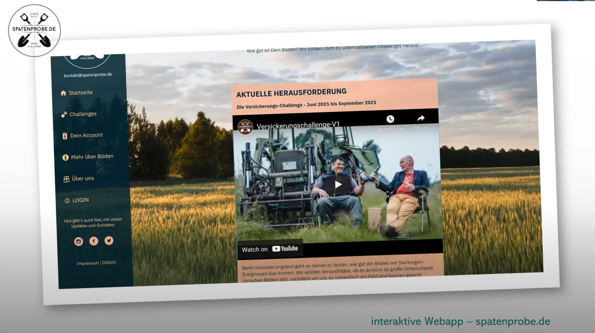 Eines der drei vorgestellten Projekte: Spatenprobe widmet sich mit einem kreativen Ansatz dem Thema Regenerative Landwirschaft